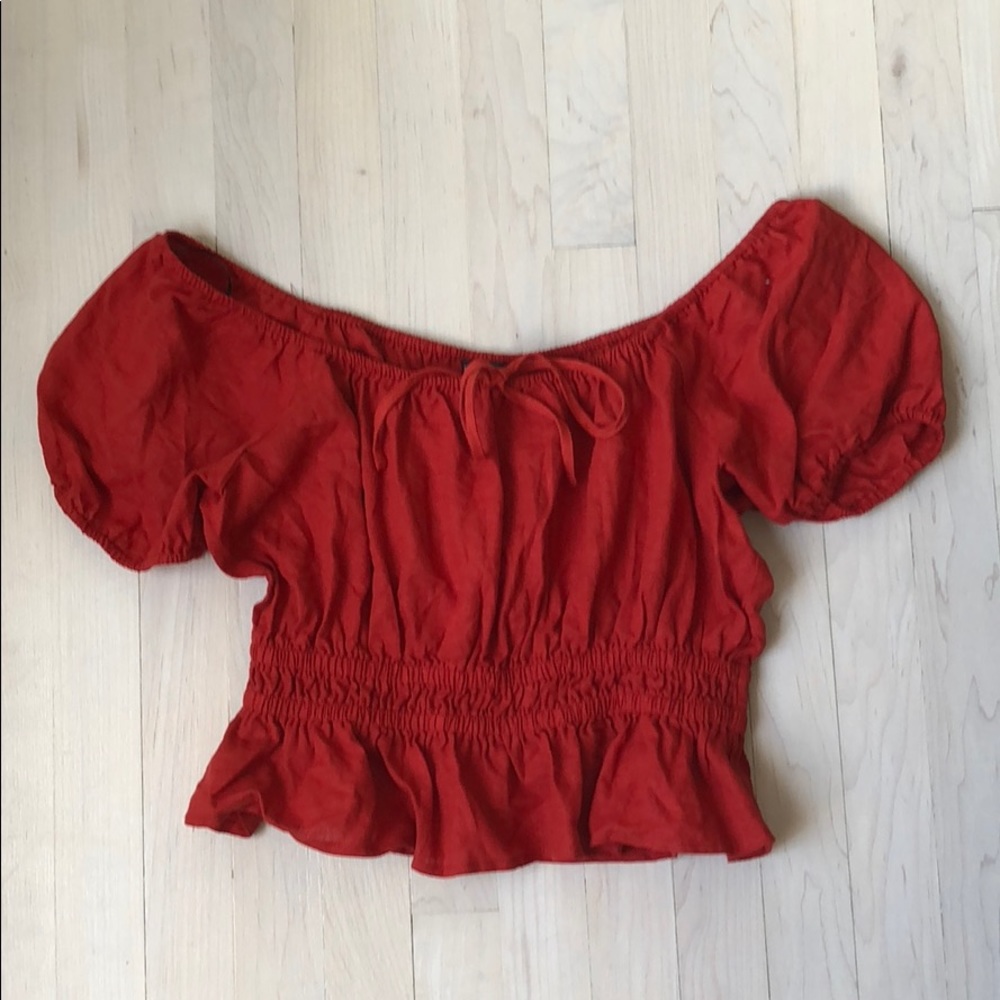 Forever 21 Off the Shoulder Crop Top